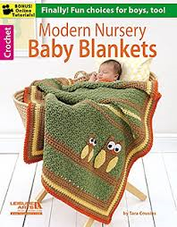 Leisure Arts 6237 Modern Nursery Baby Blankets by Tara Cousins to Crochet